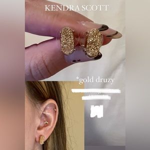 Kendra Scott Gold Drusy Studs